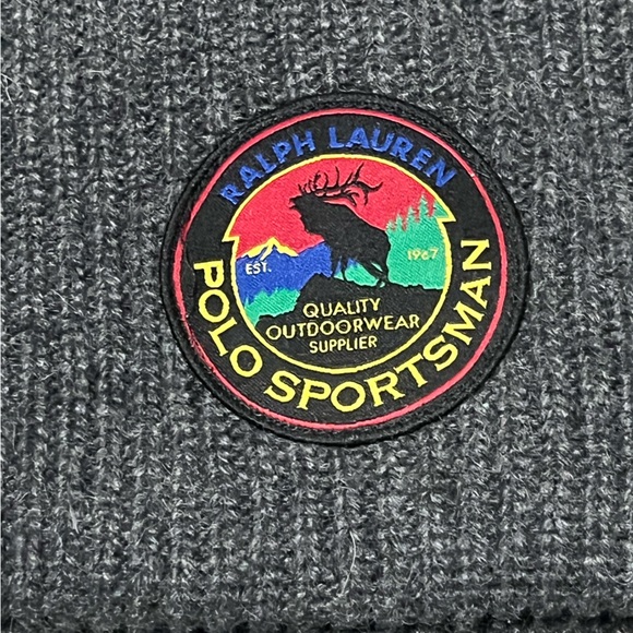 Polo Ralph Lauren Sportsman Knit Beanie - Charcoal Gray - Picture 4 of 4